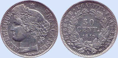50 Centimes CERES IIe Rpublique